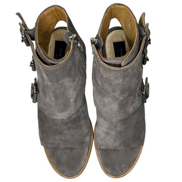Rag & Bone - Women’s ‘Marta' Suede, Cut-Out Bootie - Grey, Size 38.5 IT, 8.5 US - Picture 9 of 16